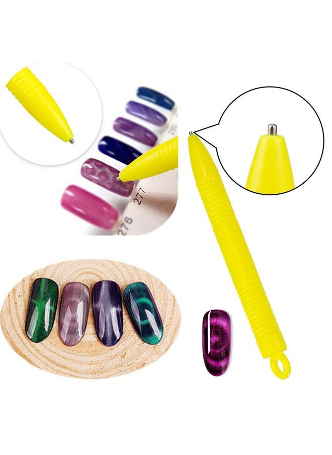 Ideal Swan 8 Pieces Nail Magnet Tool Set, Double-head Flower Design Nail Magnet Pens Magnet Stick 3D Magnetic Cat Eye Gel Polish Nail Art, for DIY 3d Magnetic, Salon, Studio or Home  - Image 5