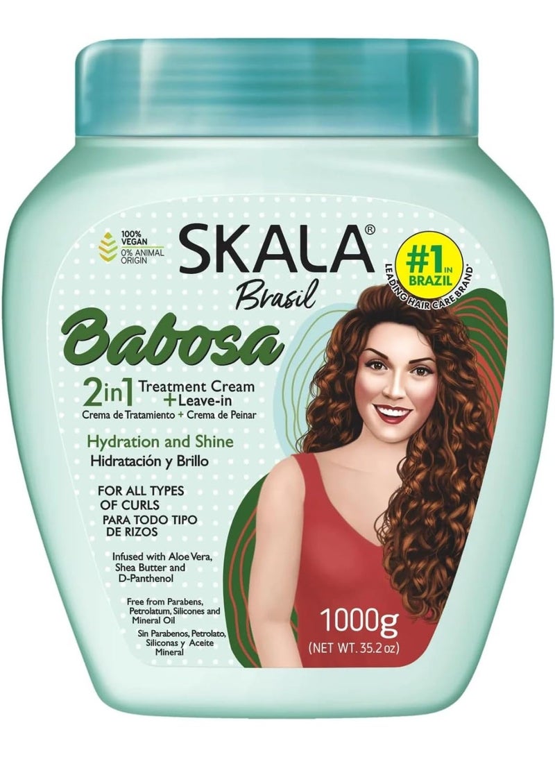 سكالا Expert Babosa Conditioning Cream | Ideal for Smooth, Frizzy, Dry, Curly, Oily, Weak & Damaged Hair - Image 1