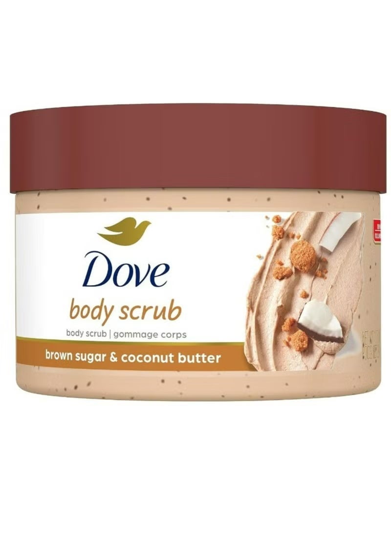 دوف مقشر الجسم بزبدة جوز الهند والسكر البني لبشرة ناعمة كالحرير، يقشر البشرة ويعيد إليها العناصر الغذائية الطبيعية، 298 غرام - Image 3