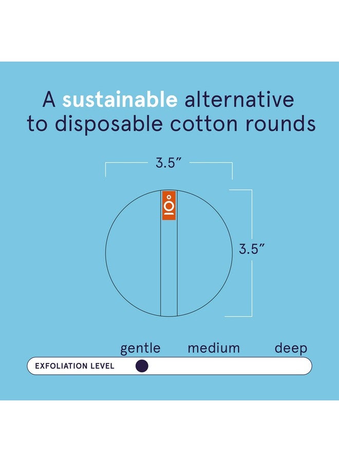 كلين لوجيك وسادات الوجه ذات الملمس المزدوج المملوءة بالفحم للاستحمام والجسم، وإسفنجات الوجه لتنظيف وتنعيم البشرة الحساسة، وسادات إزالة مكياج البشرة، 9 قطع، عبوة اقتصادية - Image 3