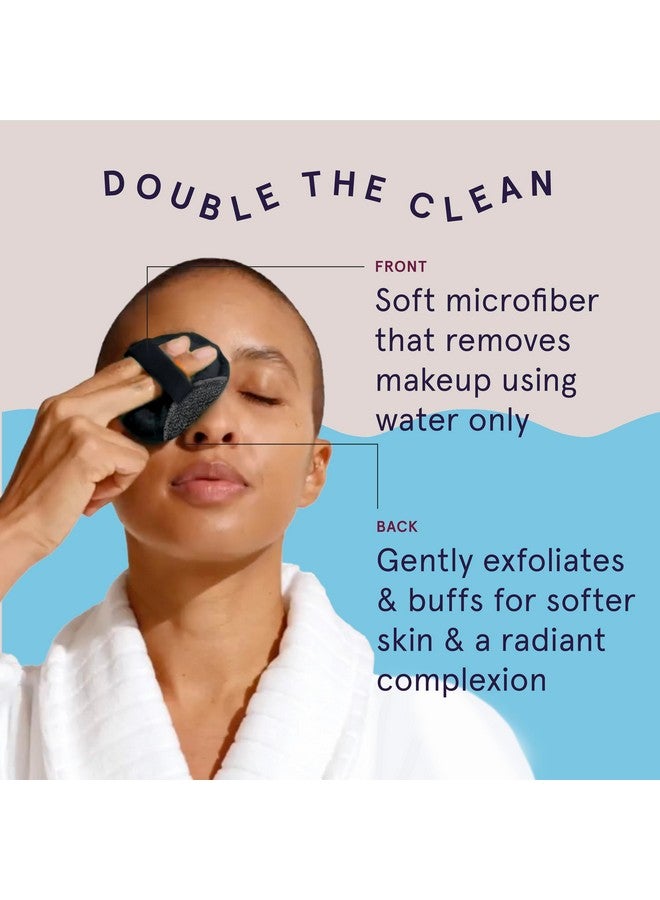كلين لوجيك وسادات الوجه ذات الملمس المزدوج المملوءة بالفحم للاستحمام والجسم، وإسفنجات الوجه لتنظيف وتنعيم البشرة الحساسة، وسادات إزالة مكياج البشرة، 9 قطع، عبوة اقتصادية - Image 4