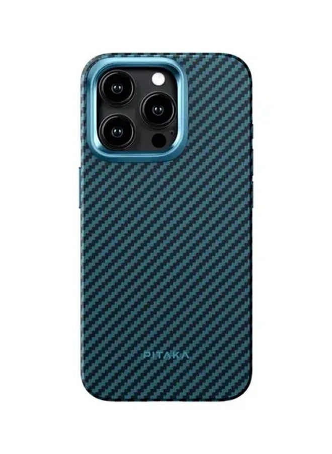 PITAKA MagEZ Case 4 for iPhone15 Pro6.1"(Black/Blue Twill)1500D  - Image 1