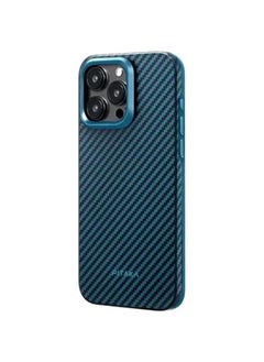 PITAKA MagEZ Case 4 for iPhone15 Pro6.1"(Black/Blue Twill)1500D  - Image 2
