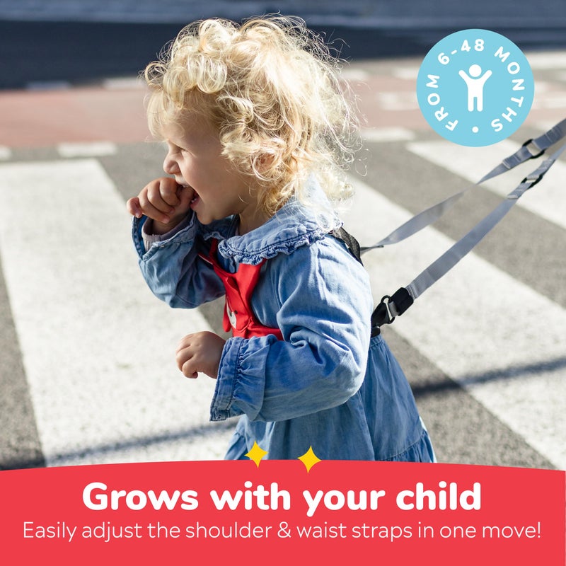 Trunki Toddler Leash - Fuss Free Toddler Walking Reins & Kids Safety Harness | Baby Leash for Kids - Felix Fox (Red) - Image 4