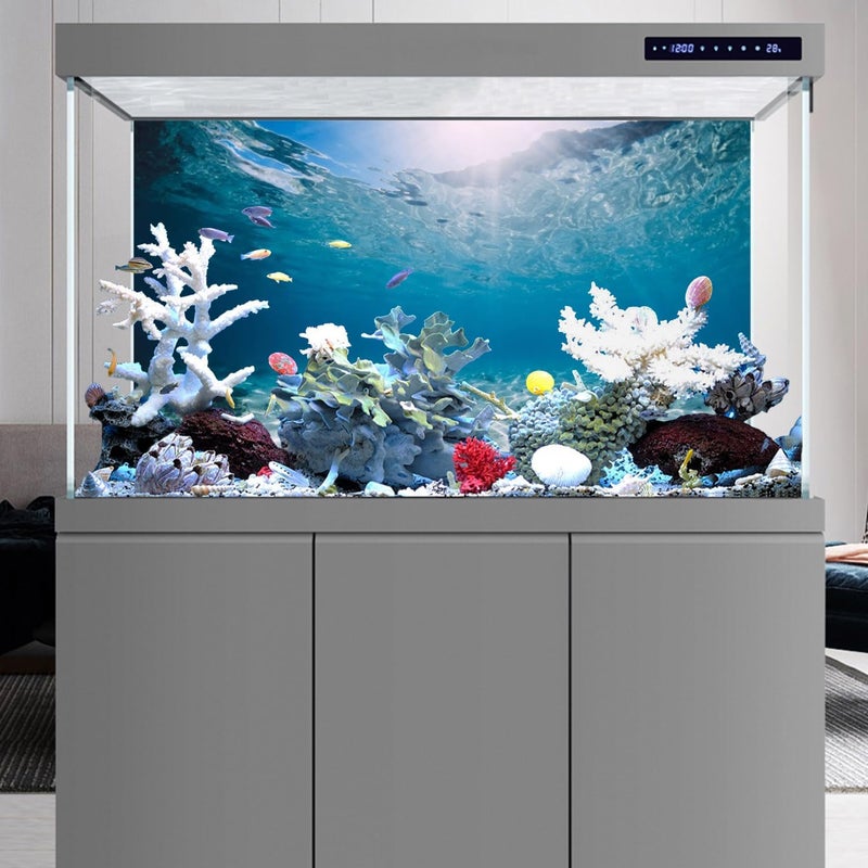 AWERT 24x12 inches Polyester Undersea Theme Ocean Floor Aquarium Background Tropical Fish Tank Background - Image 5