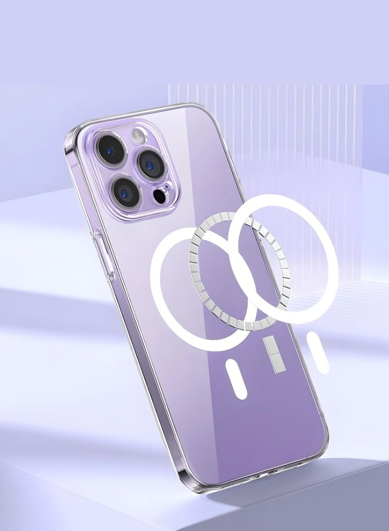 SARAOONT iPhone 14 Plus Clear Silicone Case Cover with MagSafe  - Image 1