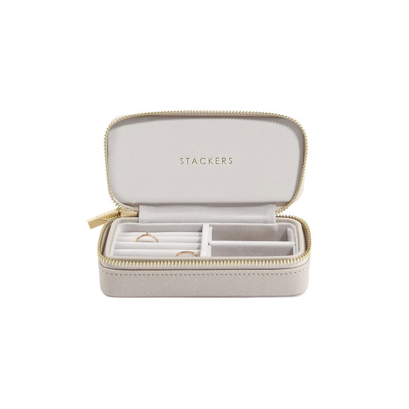 Stackers Travel Jewellery Box, Medium, Taupe - Image 1
