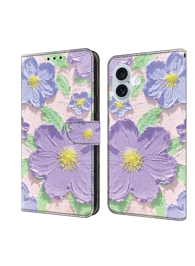 اس-توب جراب هاتف iPhone 16 مصنوع من الجلد المطلي حديثًا - Image 1