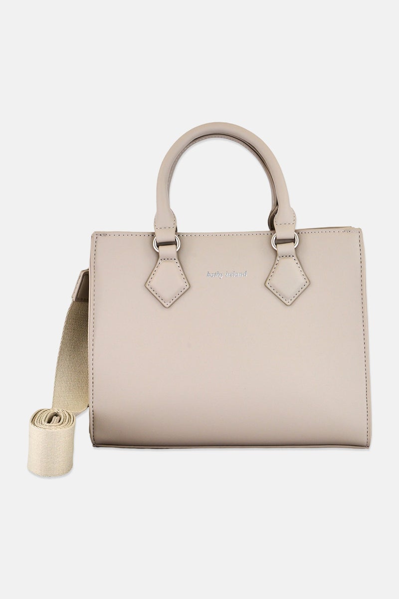 Kathy Ireland Women Brand Logo Handbag, Grey - Image 1