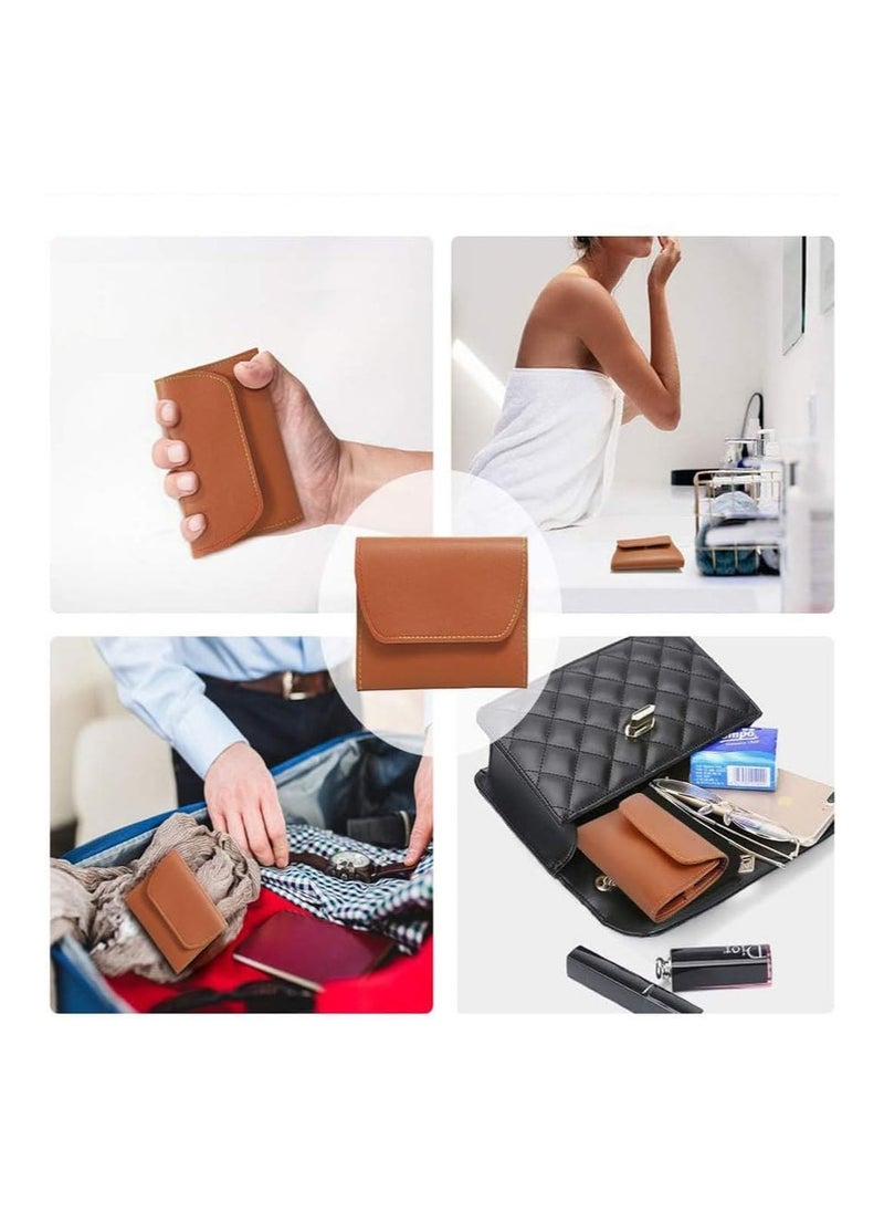 NQOOH - Professional Personal Care Manicure and Pedicure Set 16 Piece Stainless Steel Grooming Kit with Leather Case in Brown Colour - Image 1