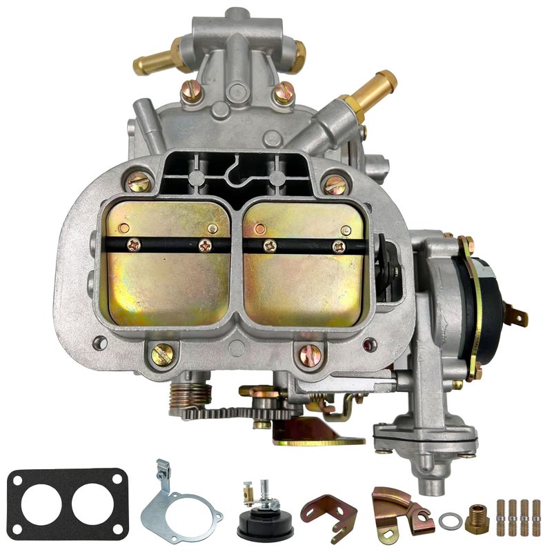 Carburetor fits for Weber 3838 Carburetor 2 Barrel Weber 3838 DGV DGAS DGES Carb rebuild kit for Toyota Fiat Renault Ford VW Dodge Pickup BMW Daewoo Mitsubishi Electric Choke CFM390 4Cyl Cylinder