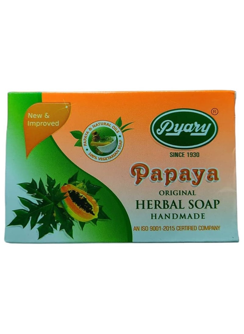Pyary Papaya Original Herbal Soap 75gm (Pack Of 6) - Image 2