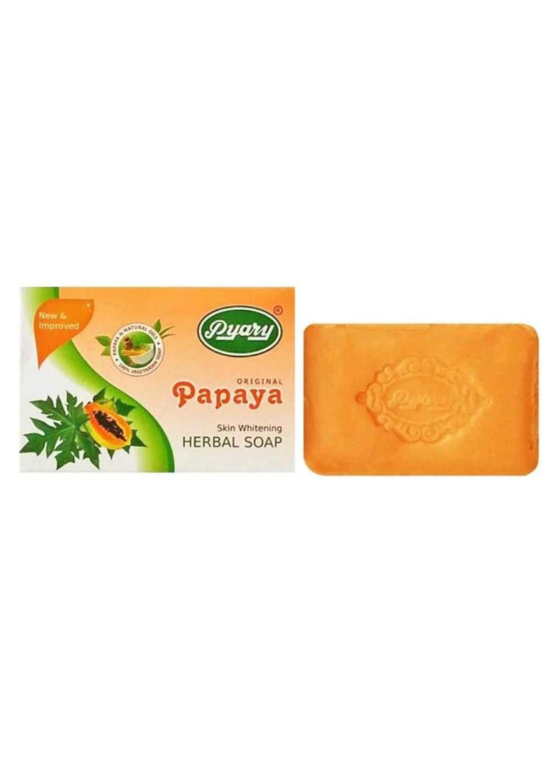 Pyary Papaya Original Herbal Soap 75gm (Pack Of 6) - Image 4