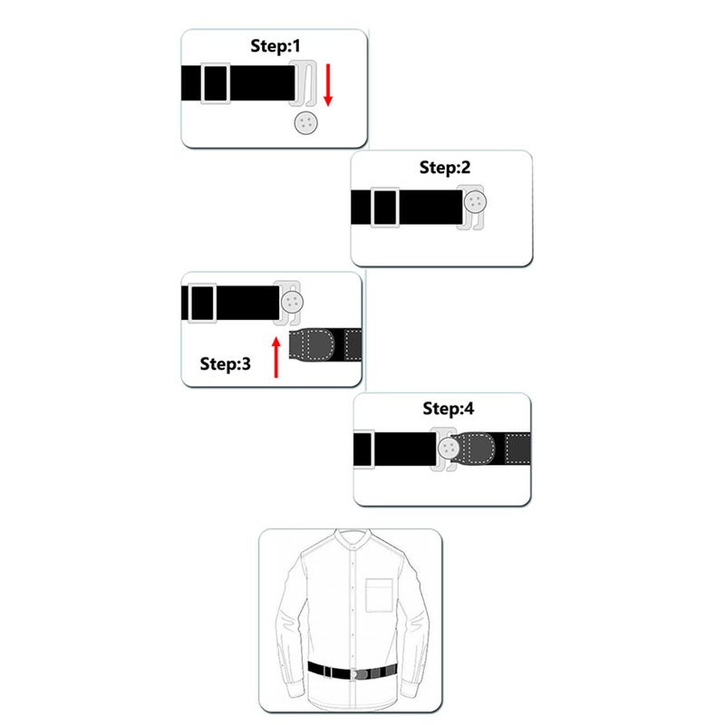 Shirt Stay Belt Non Wrinkle Resistant Shirt Armband Anti for Women Men (Black) - Image 4