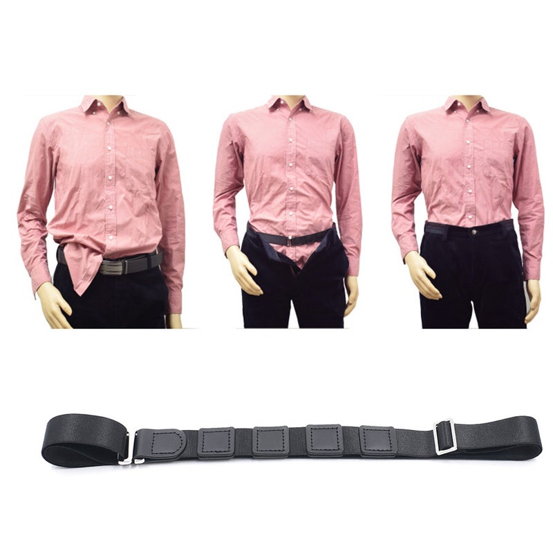Shirt Stay Belt Non Wrinkle Resistant Shirt Armband Anti for Women Men (Black) - Image 1