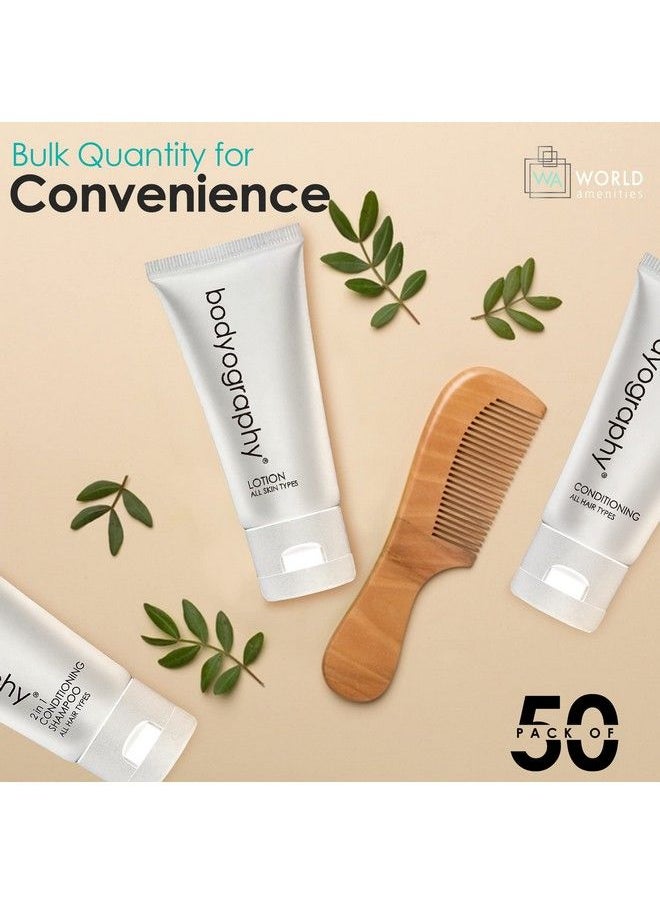 world amenities Bodyography Blanc Bulk Hand And Body Lotion : 50 Count 14Oz : Vanilla White Tea Mini Travel Size Toiletries (100% Recyclable Tube With Flip Top Cap) Hotel Amenities Suitable For All Skin Types  - Image 4