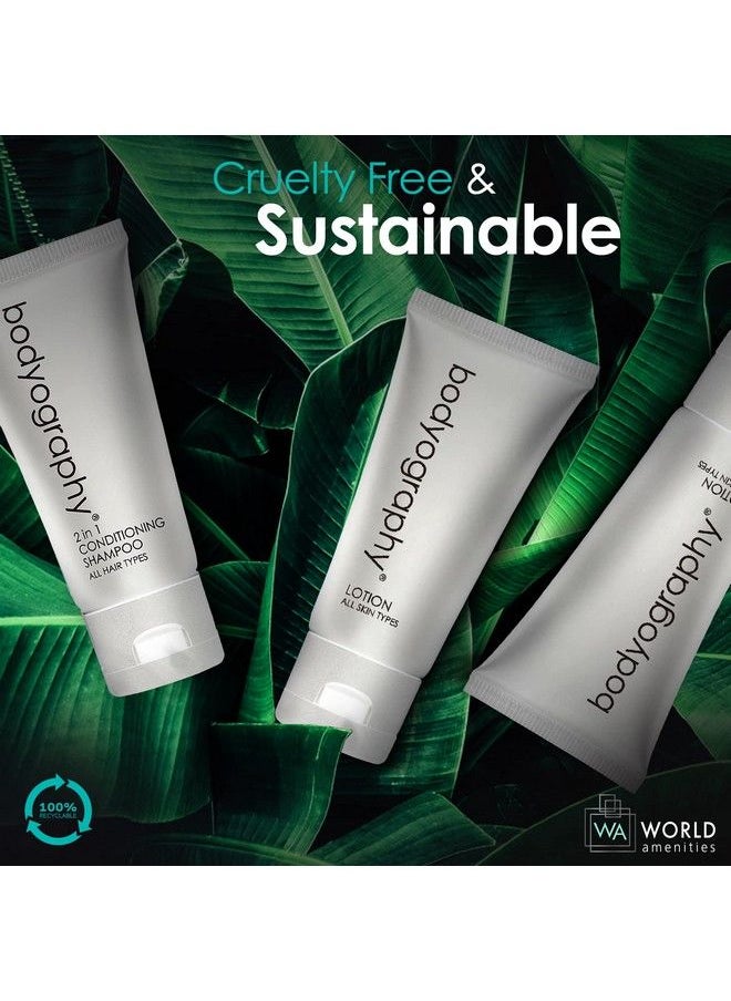 world amenities Bodyography Blanc Bulk Hand And Body Lotion : 50 Count 14Oz : Vanilla White Tea Mini Travel Size Toiletries (100% Recyclable Tube With Flip Top Cap) Hotel Amenities Suitable For All Skin Types  - Image 5