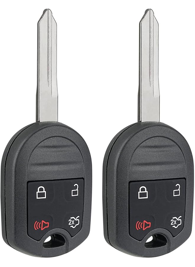 مفتاح تحكم عن بعد بديل يناسب فورد إكسبلورر 2001-2015 موستانج إكسبيديشن إيدج فوكس توروس إسكيب فليكس فوكس فيوجن لينكولن نافيجيتور سابل دخول بدون مفتاح جهاز تحكم عن بعد Cwtwb1U793 (عبوة من قطعتين) - Image 1