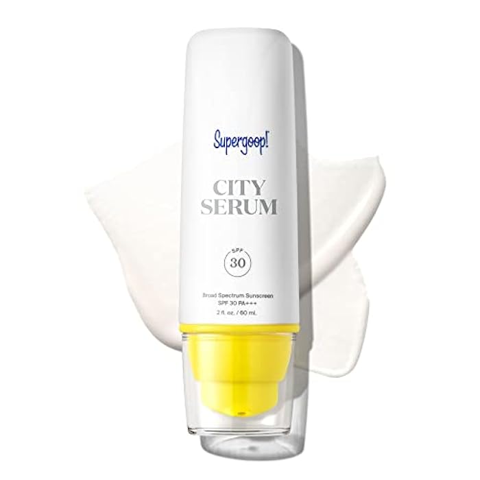 Supergoop! City Serum, 2 fl oz - SPF 30 PA+++ Anti-Aging Morning Lotion - Lightweight, Antioxidant-Rich Formula - Hydrating Vitamin Serum for Face - Prep & Protect with Vitamin E & B5 - Great for Guys - Image 1