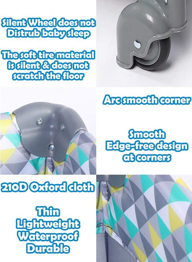 ZCM-HAPPY Multifunctional Portable Folding Crib And Playbed Ideal For Newborns And Toddlers With Travel Carry Bag - Image 3