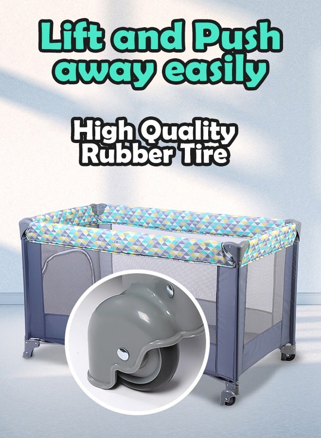 ZCM-HAPPY Multifunctional Portable Folding Crib And Playbed Ideal For Newborns And Toddlers With Travel Carry Bag - Image 4