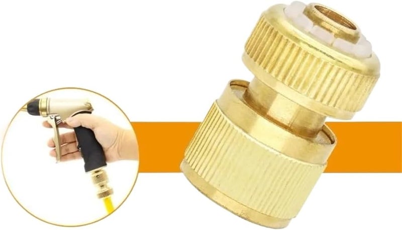 6 قطع من وصلات خرطوم النحاس سريعة التوصيل عالية الضغط لري وتنظيف الحدائق - Image 5