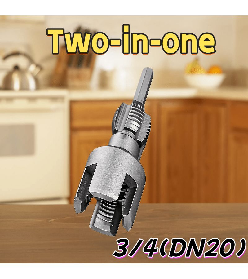 Upgraded 2 In 1 Double Headed Pipe Threader 1/2 Inch For Inner Outer Holes - Image 2
