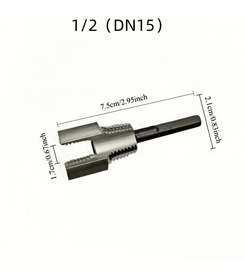 Upgraded 2 In 1 Double Headed Pipe Threader 1/2 Inch For Inner Outer Holes - Image 3