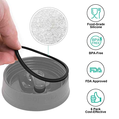 MLKSI Seal Replacement and Rubber Stopper for Contigo Snapseal Coffee Travel Mug, 10 Pack Silicone Sealing Ring Stopper Lid, 5* Seal and 5* Stopper (SET55) - Image 2