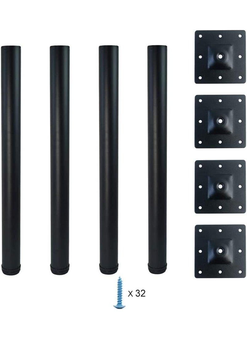 Ventuos 24 Black Modern T Shape Metal Table Legs 4 Pack for Desks Standing Desks Sofas Benches DIY Projects