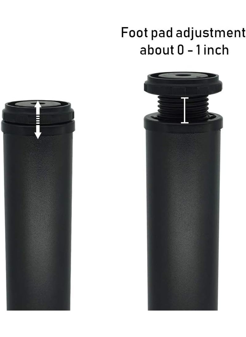 Ventuos 24 Black Modern T Shape Metal Table Legs 4 Pack for Desks Standing Desks Sofas Benches DIY Projects