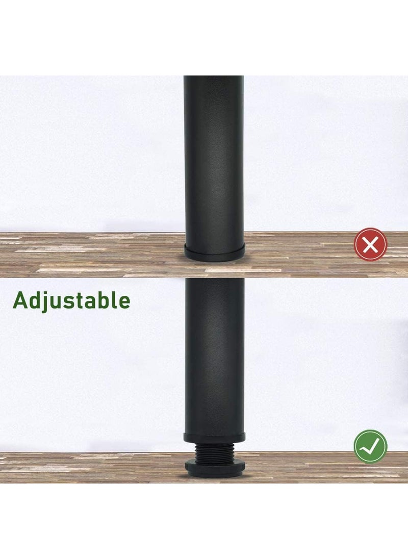 Ventuos 24 Black Modern T Shape Metal Table Legs 4 Pack for Desks Standing Desks Sofas Benches DIY Projects