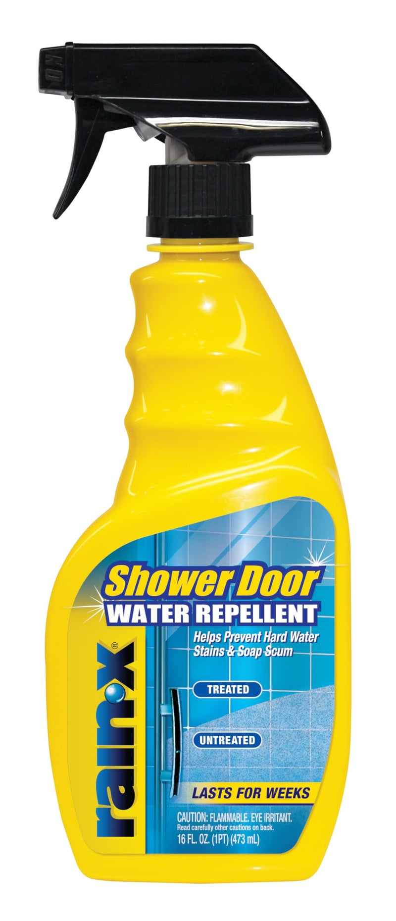 Rain-X 630023 Glass Shower Cleaner Water Repellent - Bathroom cleaner and window cleaner, bathroom cleaning supplies - Protects Glass Shower And Doors From Soap Residue And Hard Water, 16 Fl. Oz. - Image 1