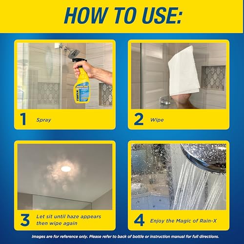 Rain-X 630023 Glass Shower Cleaner Water Repellent - Bathroom cleaner and window cleaner, bathroom cleaning supplies - Protects Glass Shower And Doors From Soap Residue And Hard Water, 16 Fl. Oz. - Image 3