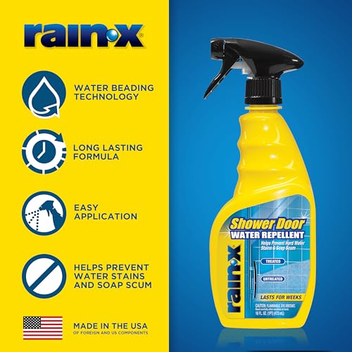 Rain-X 630023 Glass Shower Cleaner Water Repellent - Bathroom cleaner and window cleaner, bathroom cleaning supplies - Protects Glass Shower And Doors From Soap Residue And Hard Water, 16 Fl. Oz. - Image 2