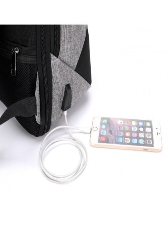 أوكايد OKADE S41 حقيبة ظهر للكمبيوتر المحمول الذكية مقاس 15.6 بوصة مزودة بمنفذ USB أحمر - Image 3