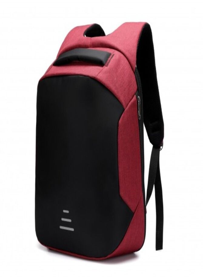 أوكايد OKADE S41 حقيبة ظهر للكمبيوتر المحمول الذكية مقاس 15.6 بوصة مزودة بمنفذ USB أحمر - Image 1