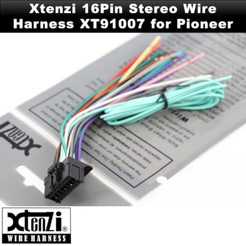 Xtenzi 16Pin Car Radio Power Wire Harness Connector Compatible with Pioneer AVICD3 AVICX940BT AVICX930BT AVICX9310BT AVICX920BT AVICZ120BT - XT91007 - Image 2