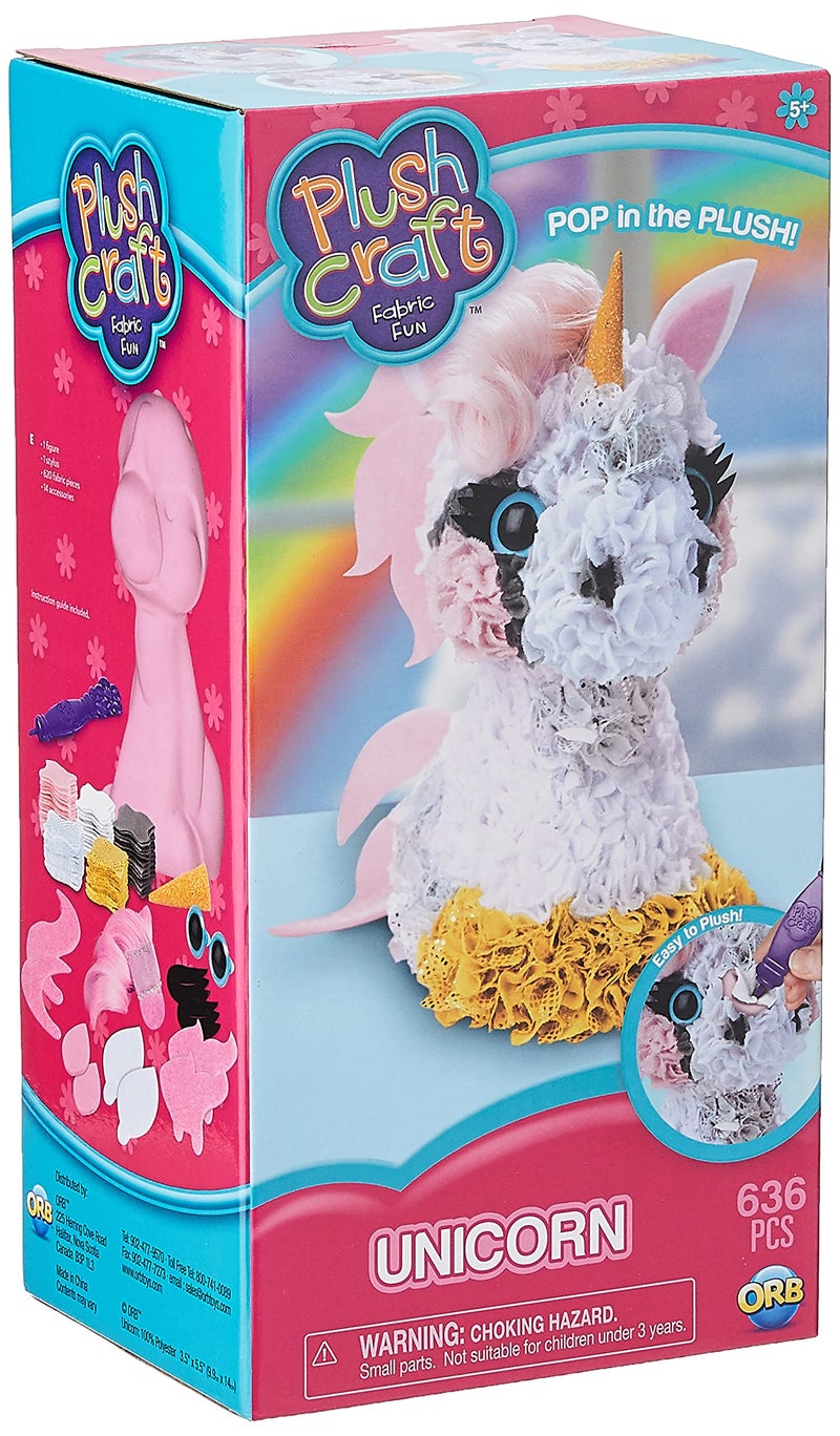 ORB THE ORB FACTORY LIMITED 10027964 Plush Craft 3D Unicorn 5 x 4 x 10 PinkWhiteYellowGrey - Image 2