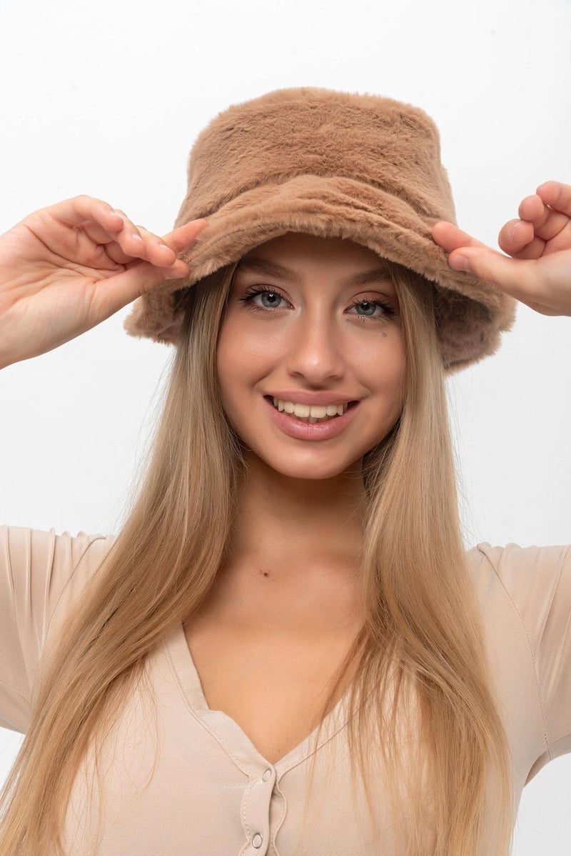Saria Moda Saria Fashion Plush Bucket Hat  - Image 1