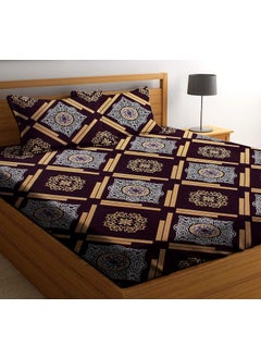 LEZANA LEZANA Glace Cotton Double bedsheets for Double Bed CottonFloral Double bedsheet with 2 Pillow Cover Multi5  - Image 1