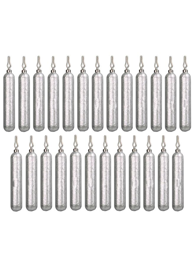 Generic 25 PCS Fishing Weights Sinkers Skinny Pencil Shaped Sinkers - Salt and Freshwater Fishing Weights - Snagless Sinker Fishing Weights for Bass Fishing Lures or Other Fish (10G) - Image 1