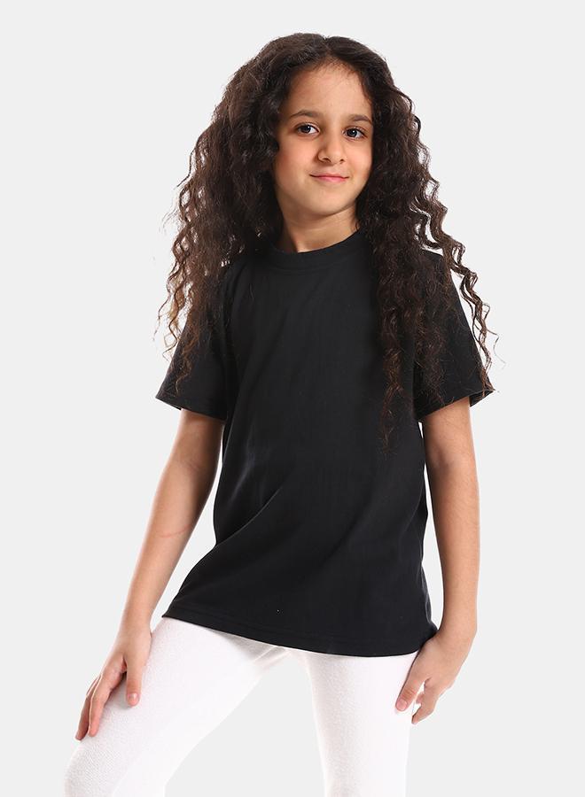 kady Round Neck Slip On Boys Cotton Tee girls black, 2 Years - Image 2