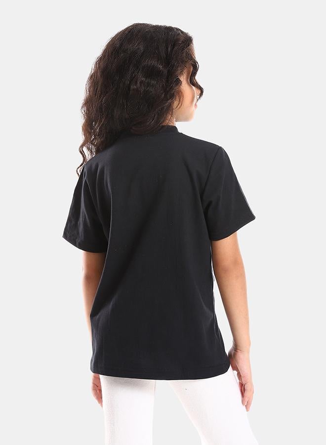 kady Round Neck Slip On Boys Cotton Tee girls black, 2 Years - Image 4