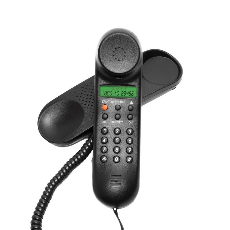 Beetel Newly Launched M25 Ultra Compact Caller ID Slim Line Corded Landline Phone,Numeric Display, Desk/Wall Mounted,12 Digit LCD,FSK/DTMF Compatible,Ringer Volume Control,LED Indication (Black M25) - Image 5