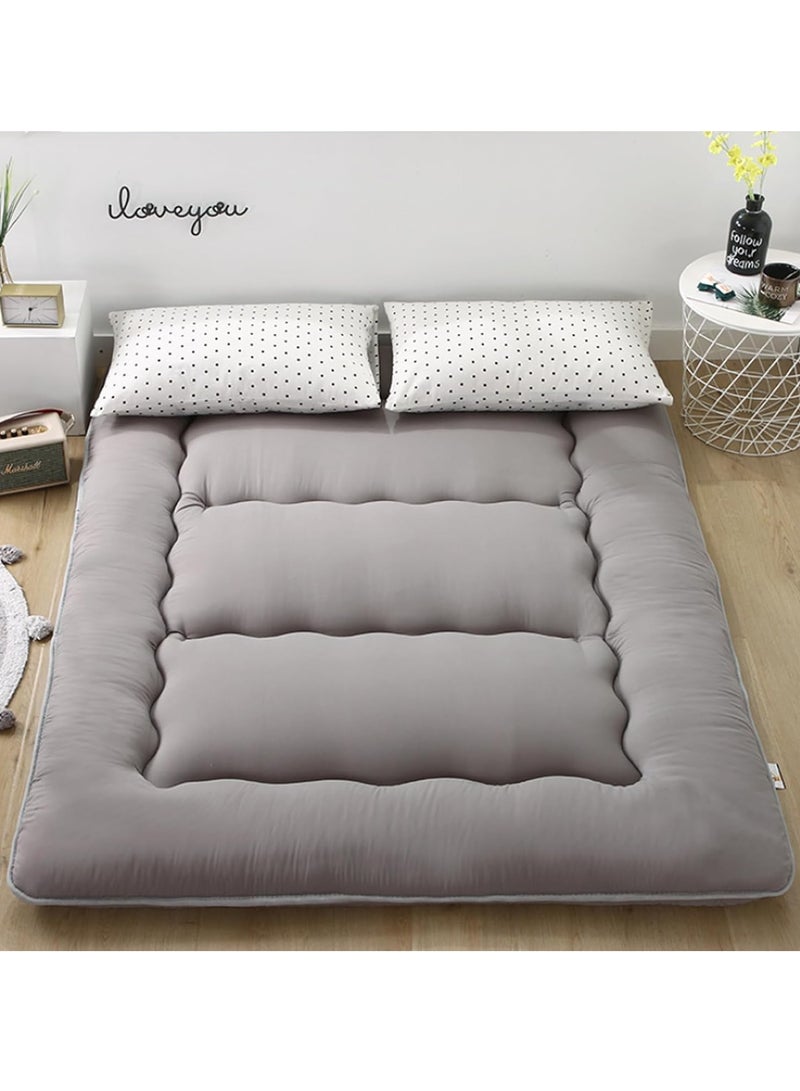 XiuWoo Thick Japanese Futon Mattress, Floor Mattress, Extra Thick Folding Roll Up Bed Topper Mat, Foam Mattress, Foldable Bed, Sleeping Pad, Travel Lounger Resting Bed  - Image 1