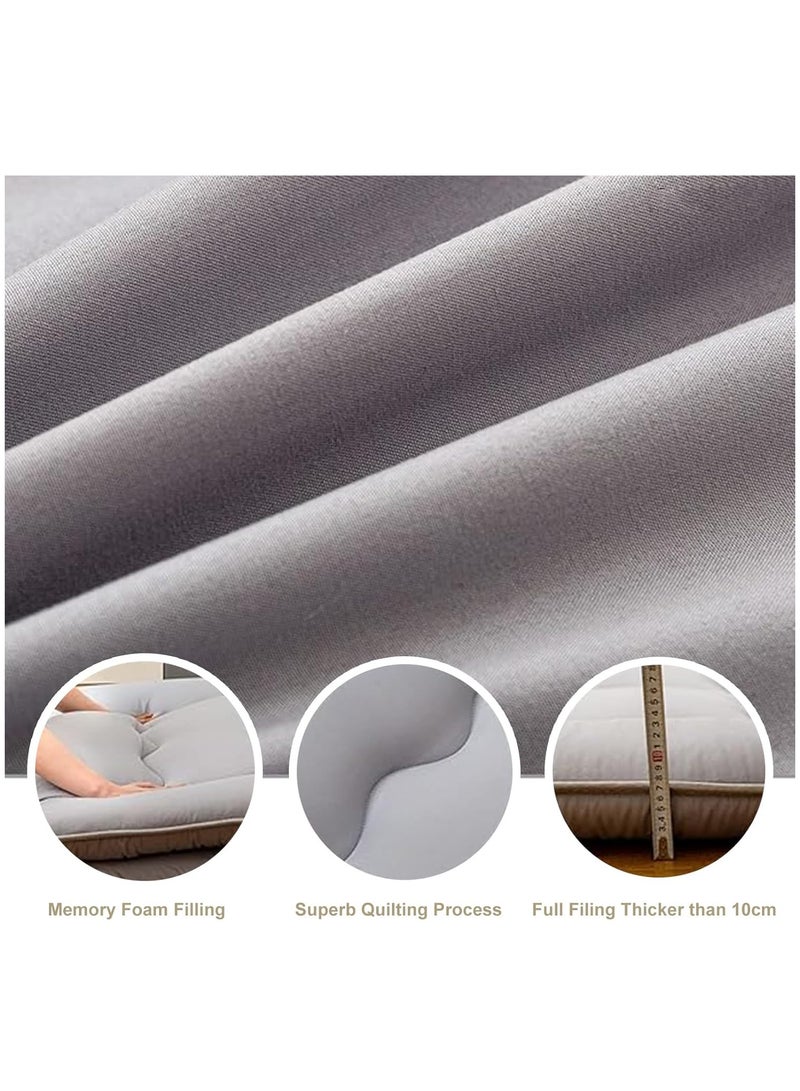 XiuWoo Thick Japanese Futon Mattress, Floor Mattress, Extra Thick Folding Roll Up Bed Topper Mat, Foam Mattress, Foldable Bed, Sleeping Pad, Travel Lounger Resting Bed  - Image 3