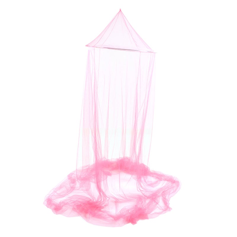 Pinkish Bed Mosquito Net: Polyester Fiber Mesh - No Door Design, Dust & Insect Proof Bed Canopy for 1.35m to 1.5m Wide Beds, Bedroom Use - Image 1