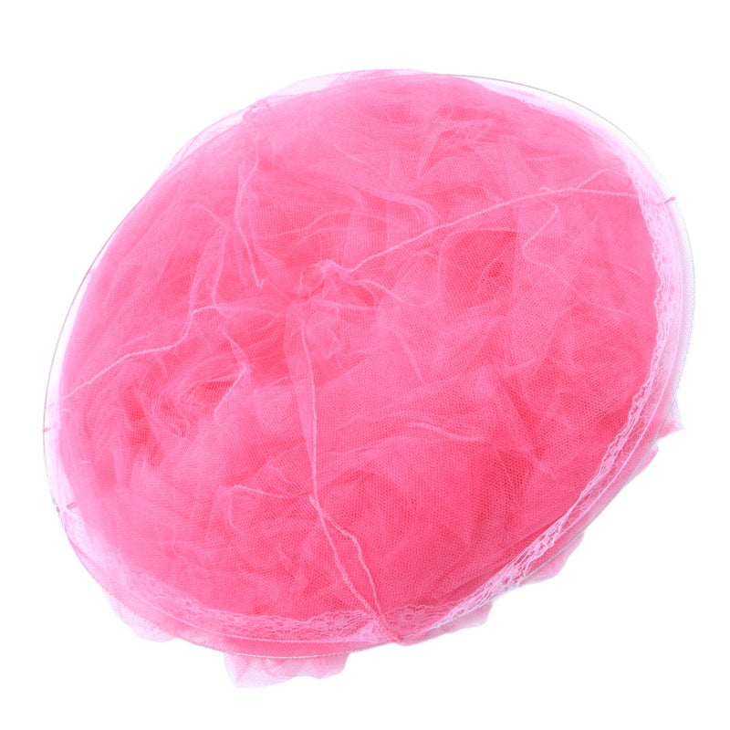 Pinkish Bed Mosquito Net: Polyester Fiber Mesh - No Door Design, Dust & Insect Proof Bed Canopy for 1.35m to 1.5m Wide Beds, Bedroom Use - Image 4