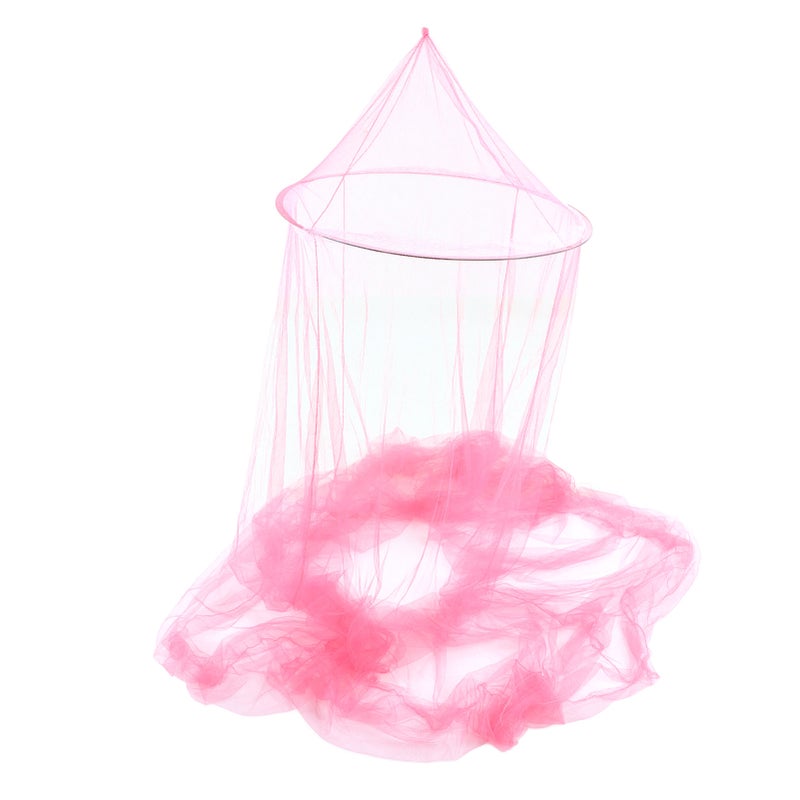 Pinkish Bed Mosquito Net: Polyester Fiber Mesh - No Door Design, Dust & Insect Proof Bed Canopy for 1.35m to 1.5m Wide Beds, Bedroom Use - Image 3